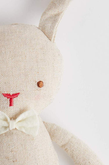 Linen Mini Rattle Bunny
